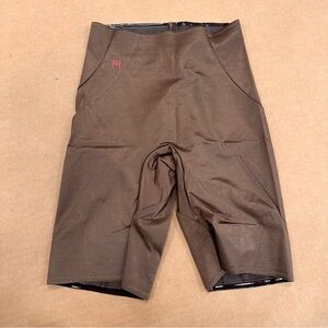 New Ruby Ribbon On Waist Shaping Shorts S Chocolate Brown